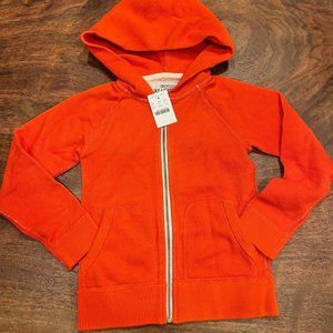 J Crew Crew Cuts Like Lightening Zip up red hoodie NWT